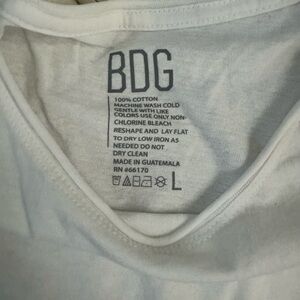 BDG Soft White Cotton Tee
